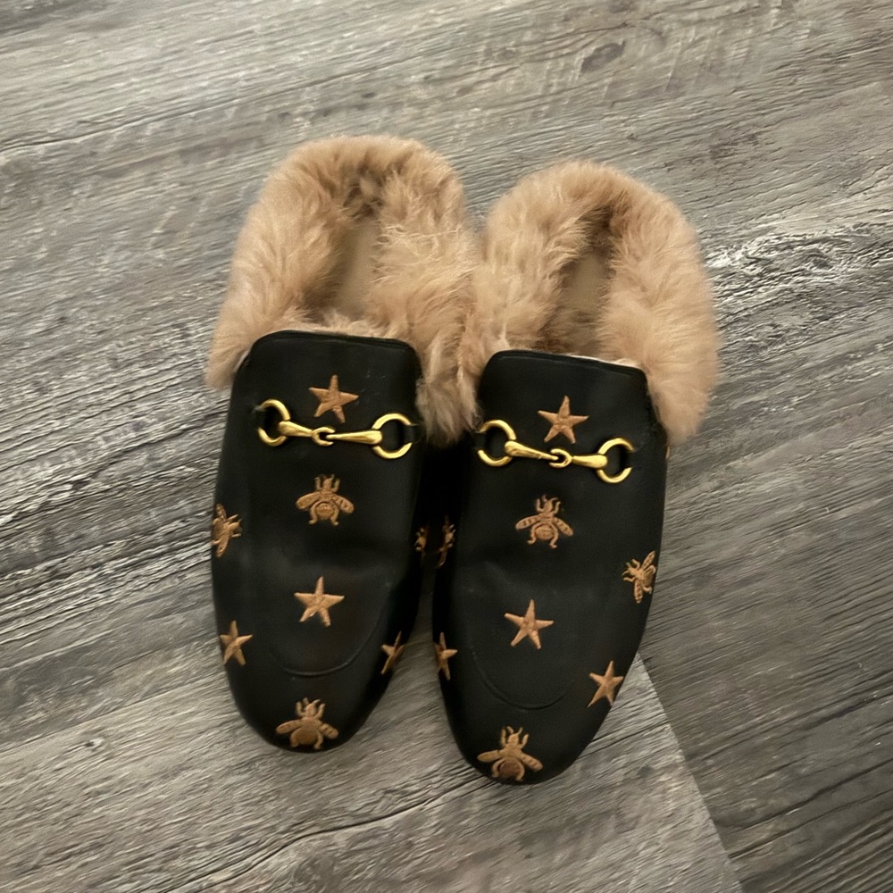 Black Embellished Mules